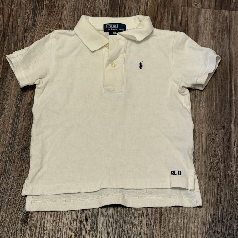 Infant Polo Ralph Lauren White Polo Size 12 months - Picture 1 of 4